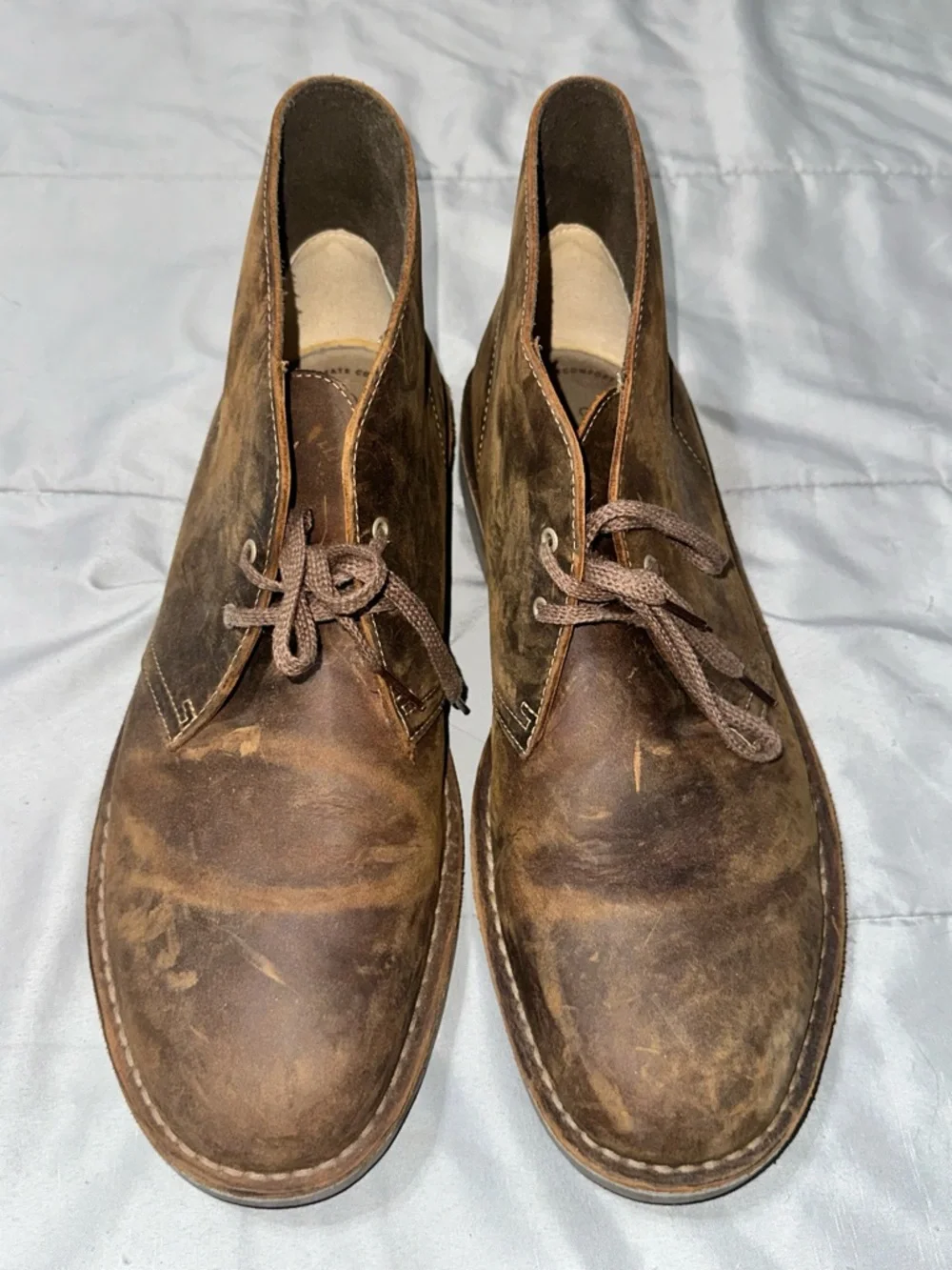 Clarks Bushacre Chukka Desert Boots Mens US 13 M Brown Leather Ankle Outdoor